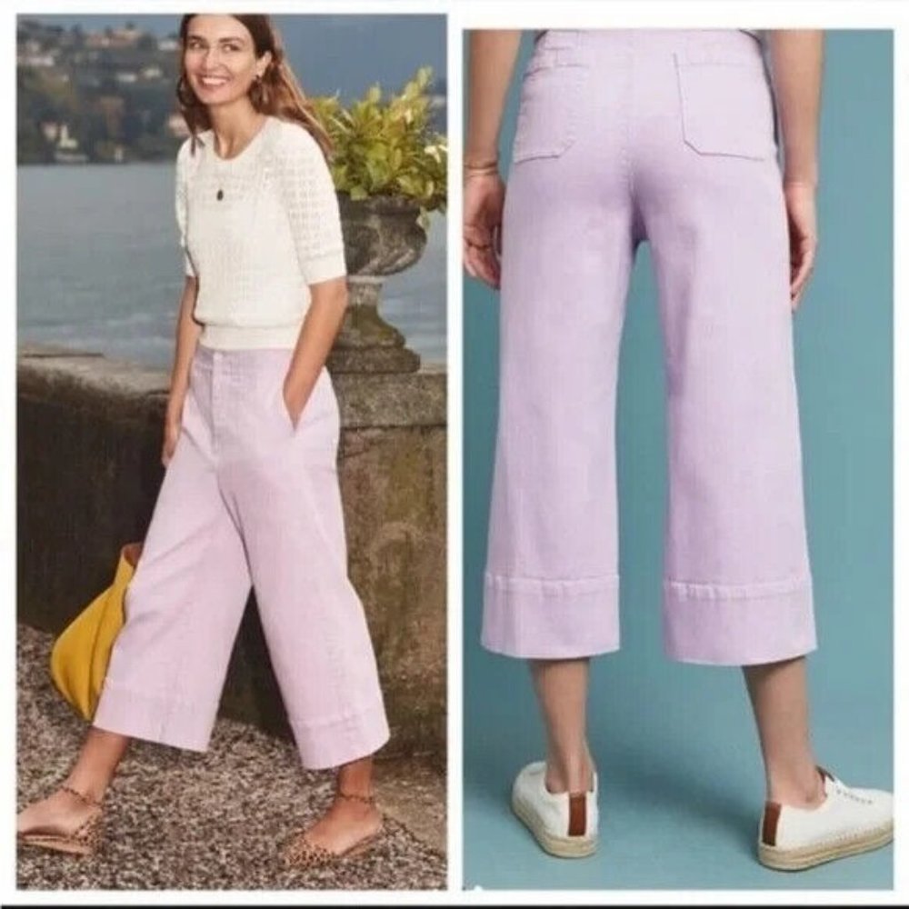 Pilcro and the Letterpress Lilac Wide Leg Pants